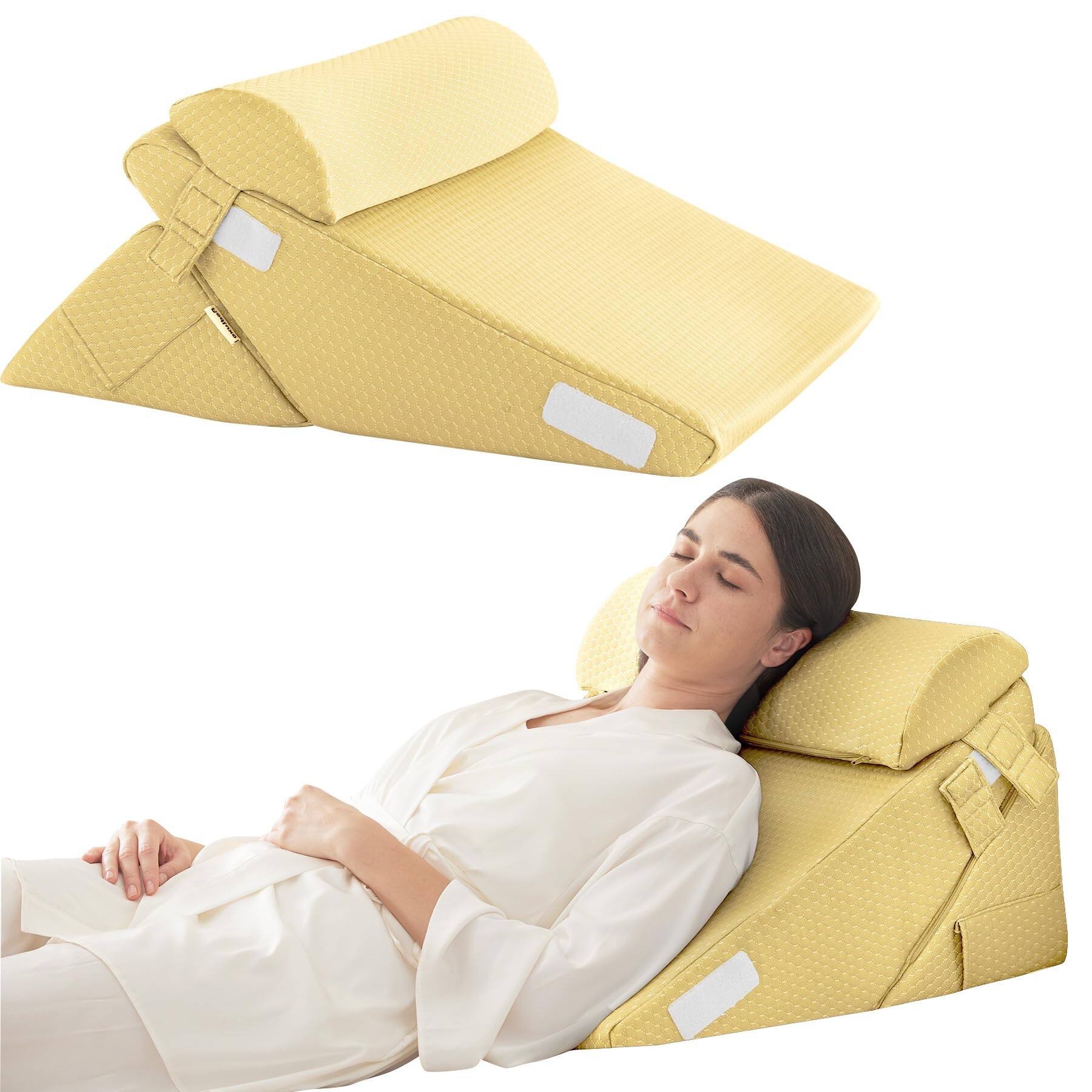 Beige-Adjustable 9&12 Inch + 1 Head Pillow