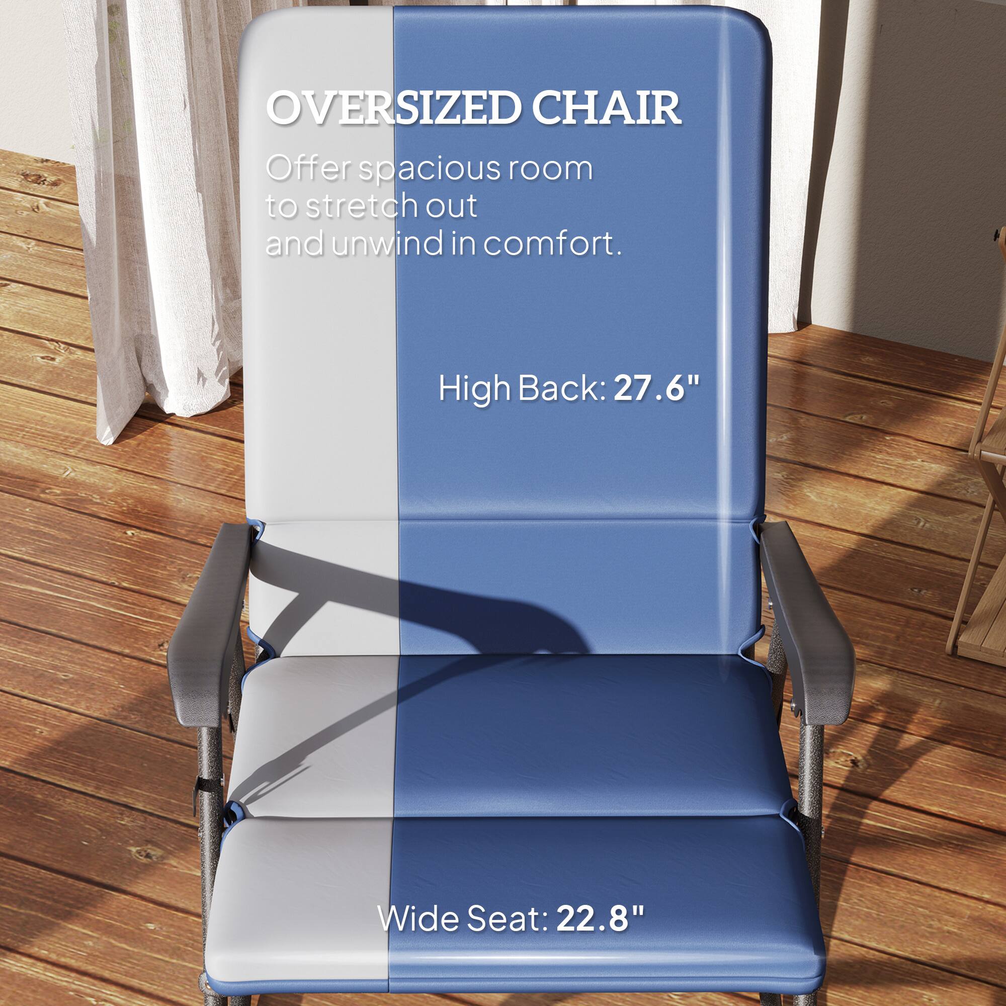 OVERSIZED CHAIR
Offer spacious room to stretch out and unwind in comfort.
High Back: 27.6"
Wide Seat: 22.8"