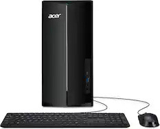 Front. Acer - Acer Aspire TC Desktop PC - 14th Gen Intel Core i7-14700, 32GB RAM, 1TB SSD, Intel UHD Graphics, Windows 11 Pro - Black.