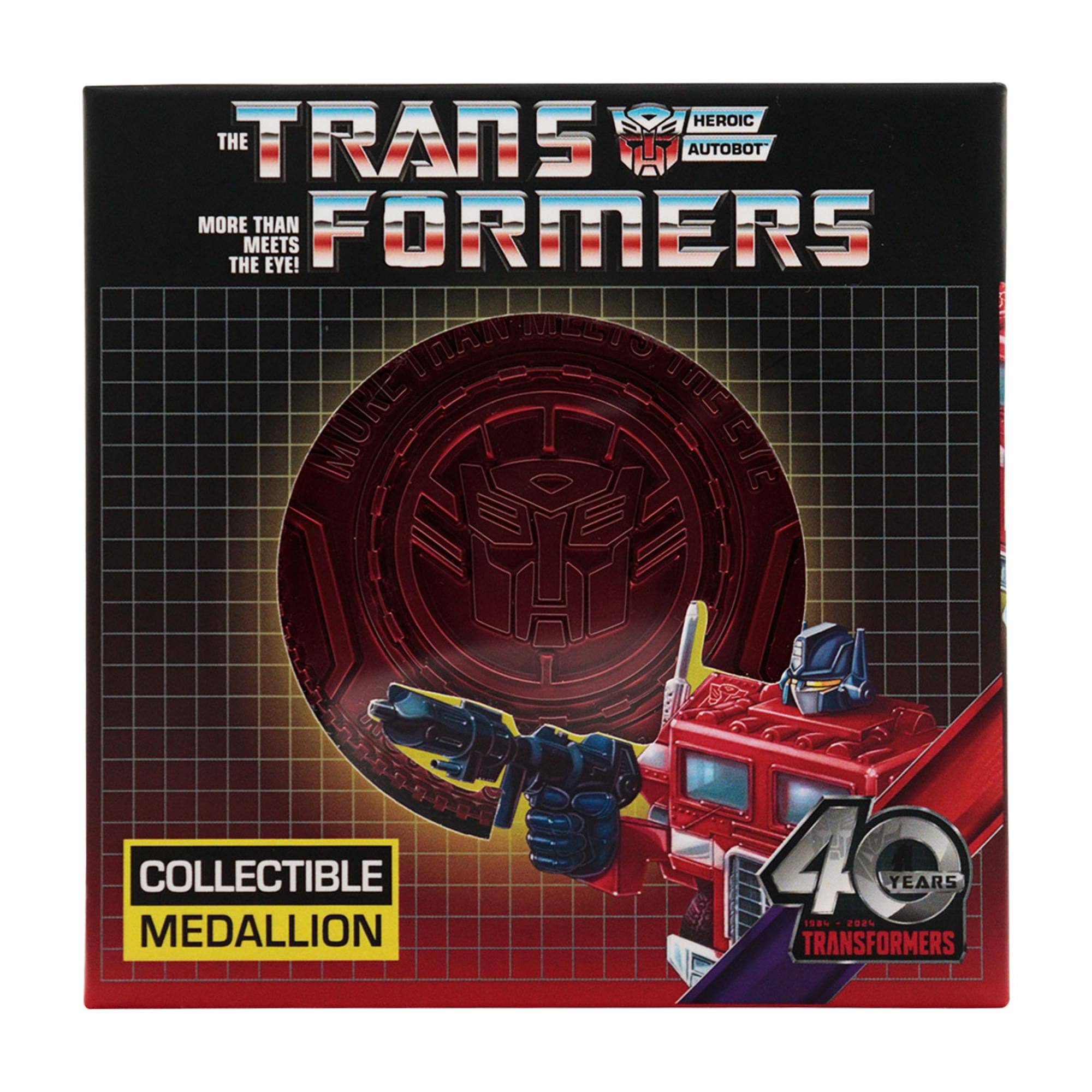 A Heroic The Trans Autobot More Than Meets The Eye!  
Collectible Medallion 40 Years  
Transformers