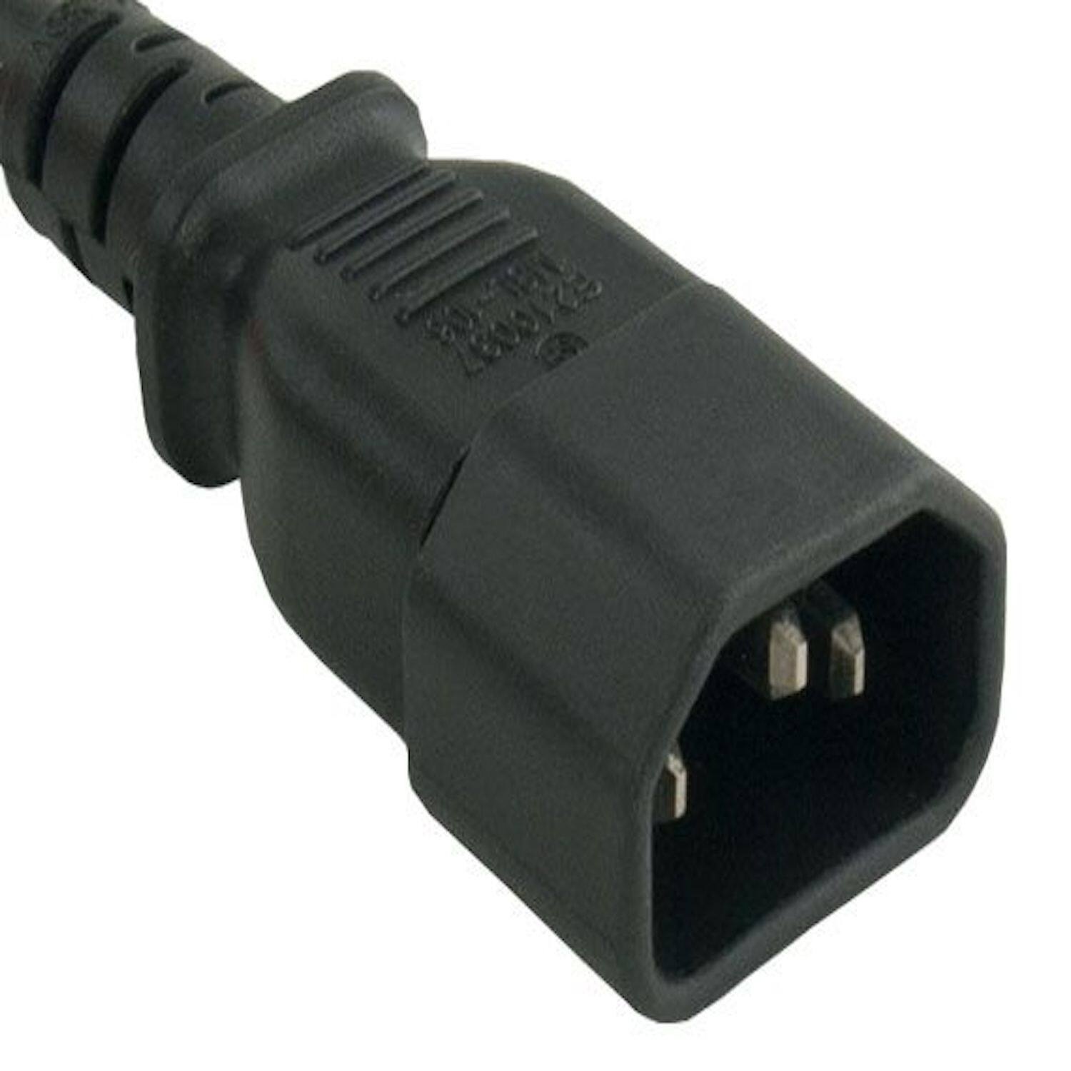 Angle. Sanoxy - SANOXY Cables and Adapters; 10ft 14 AWG 15A 250V Heavy Duty Power Cord IEC320 C14 to IEC320 C19 - Black.