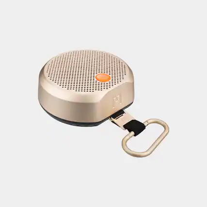 Front. MONDO - Portable Speaker Small - Brass.