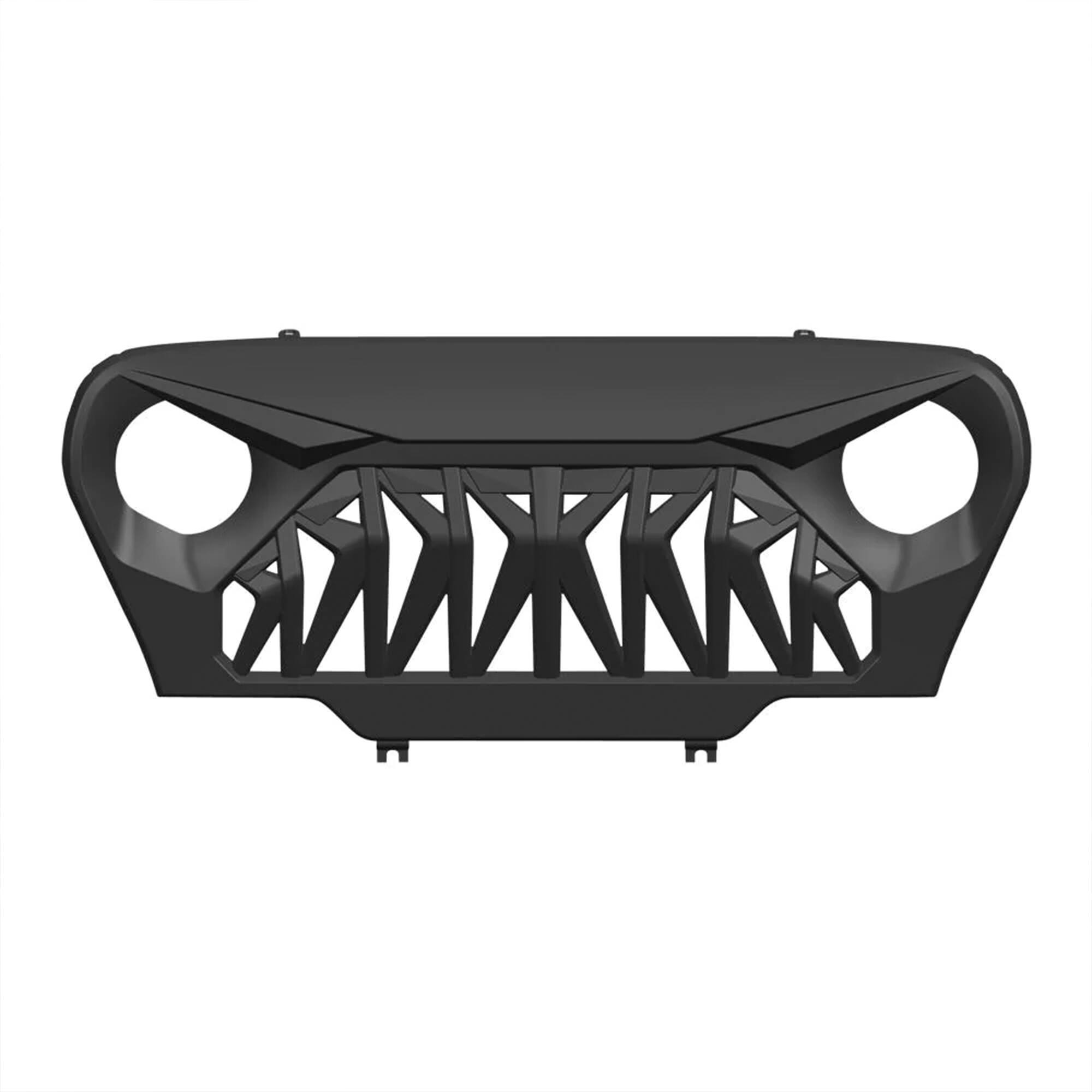 Alt View 10. AMERICAN MODIFIED - AMERICAN MODIFIED Shark Grille Compatible w/ 1997-2006 Jeep Wrangler TL or LJ - Matte Black.