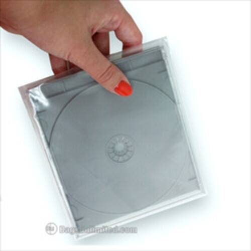 Alt View 1. PopMarket - Bags Unlimited SCD625R - Clear CD Jewel Case Sleeve - Resealable 100 CNT (Clear)   - BAGS / SLEEVES - Multicolor.