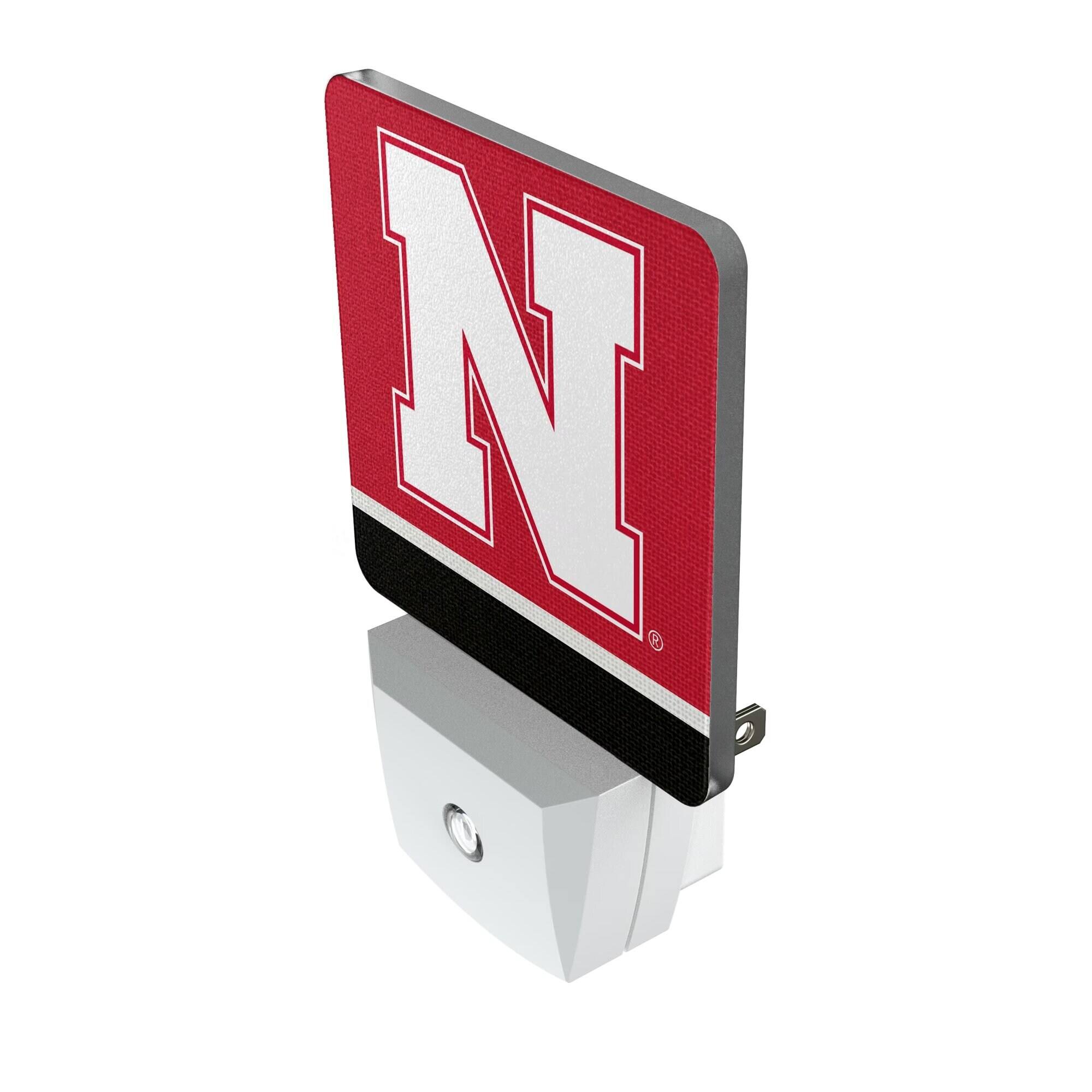 Alt View 1. Keyscaper - Nebraska Huskers Logo Stripe Design Nightlight 2-Pack - Multicolor.