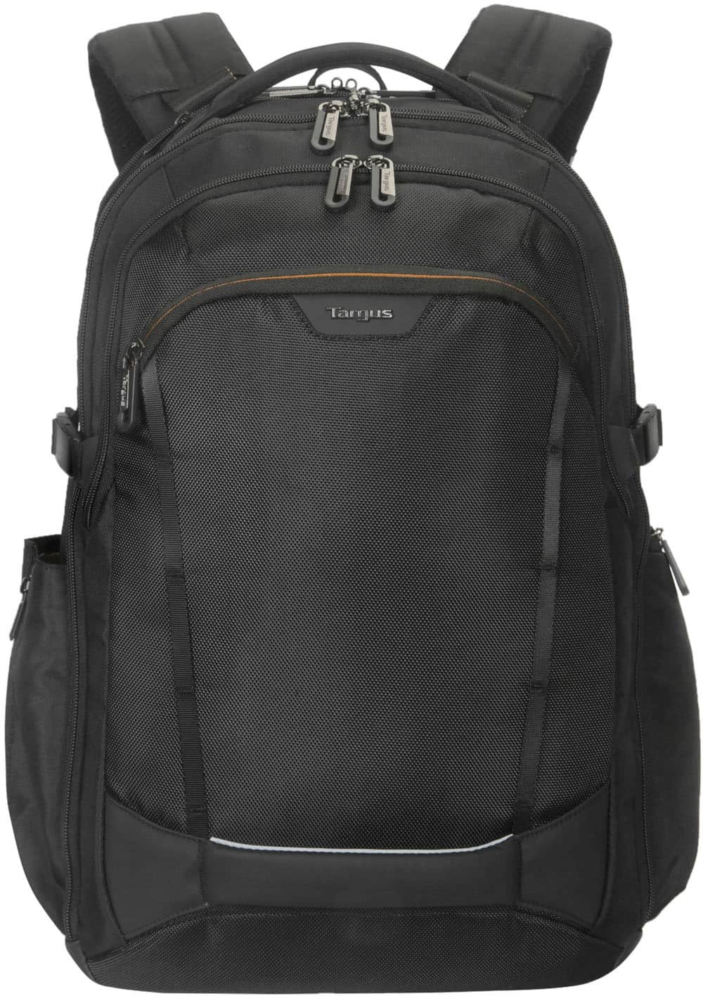 Targus - 17” Voyager EXP Travel Backpack - Black/Orange - Front_Zoom