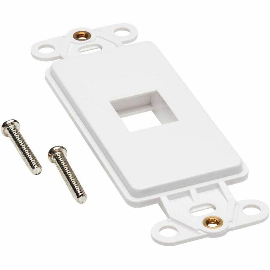 Alt View 4. Tripp Lite - Eaton Tripp Lite Series Center Plate Insert, Decora Style - Vertical, 1 Port, TAA - 1 x Total Number of Socket(s) - White.
