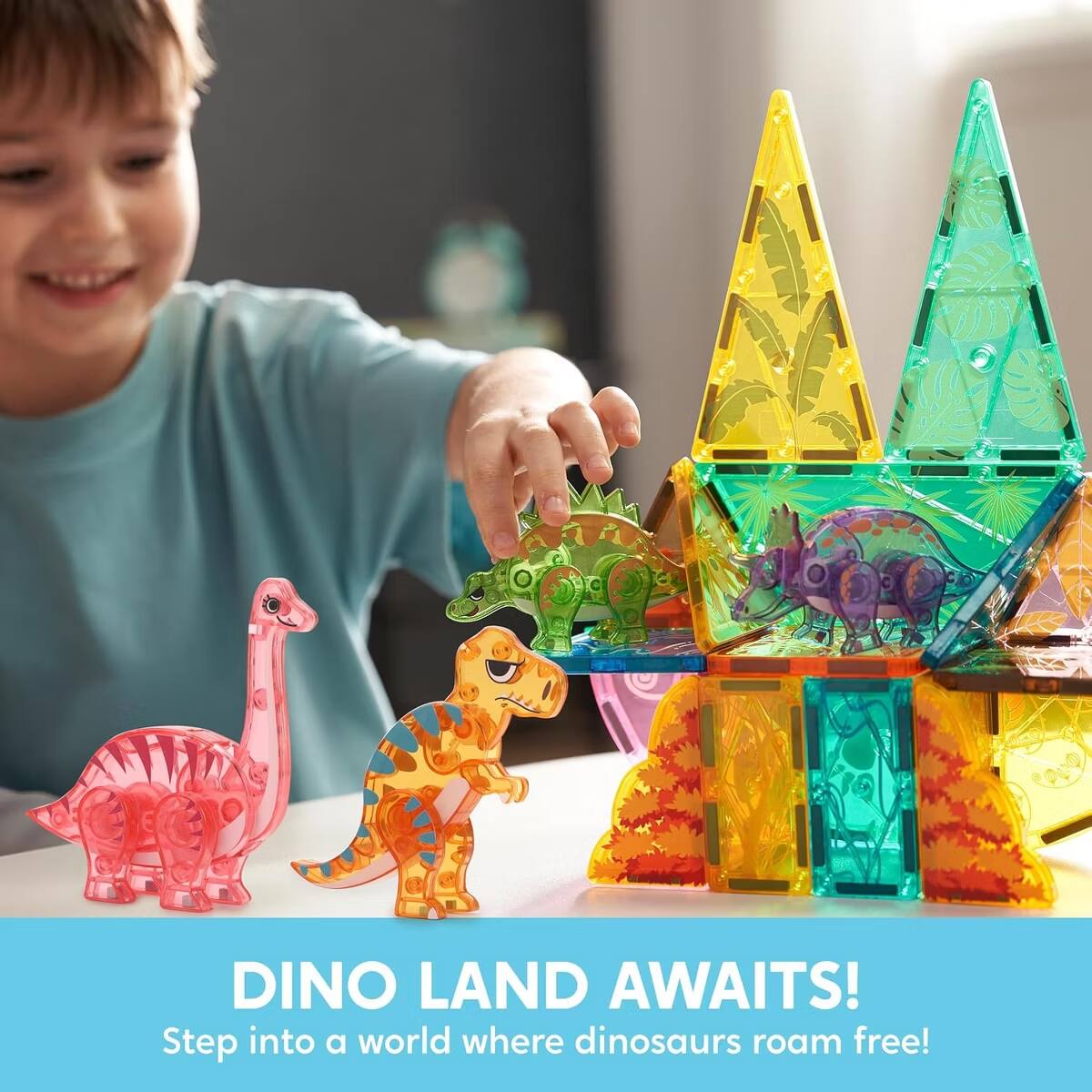 DINO LAND AWAITS!  
Step into a world where dinosaurs roam free!