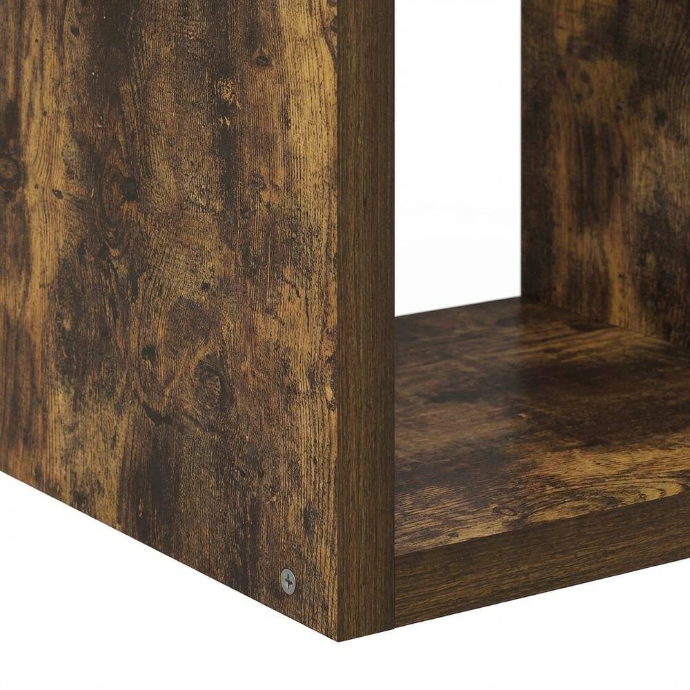 Alt View 2. FurniFact - Engineered Wood Bookcase with Stable Design for Home or Office Use - Amber Pine.