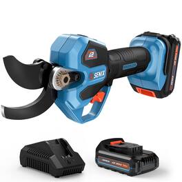 SENIX - X2 20V Max* Cordless Brushless Electric Pruning Shears (2.0 Ah Battery & Charger Included) - Blue