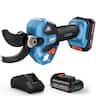 SENIX - X2 20V Max* Cordless Brushless Electric Pruning Shears (2.0 Ah Battery & Charger Included) - Blue