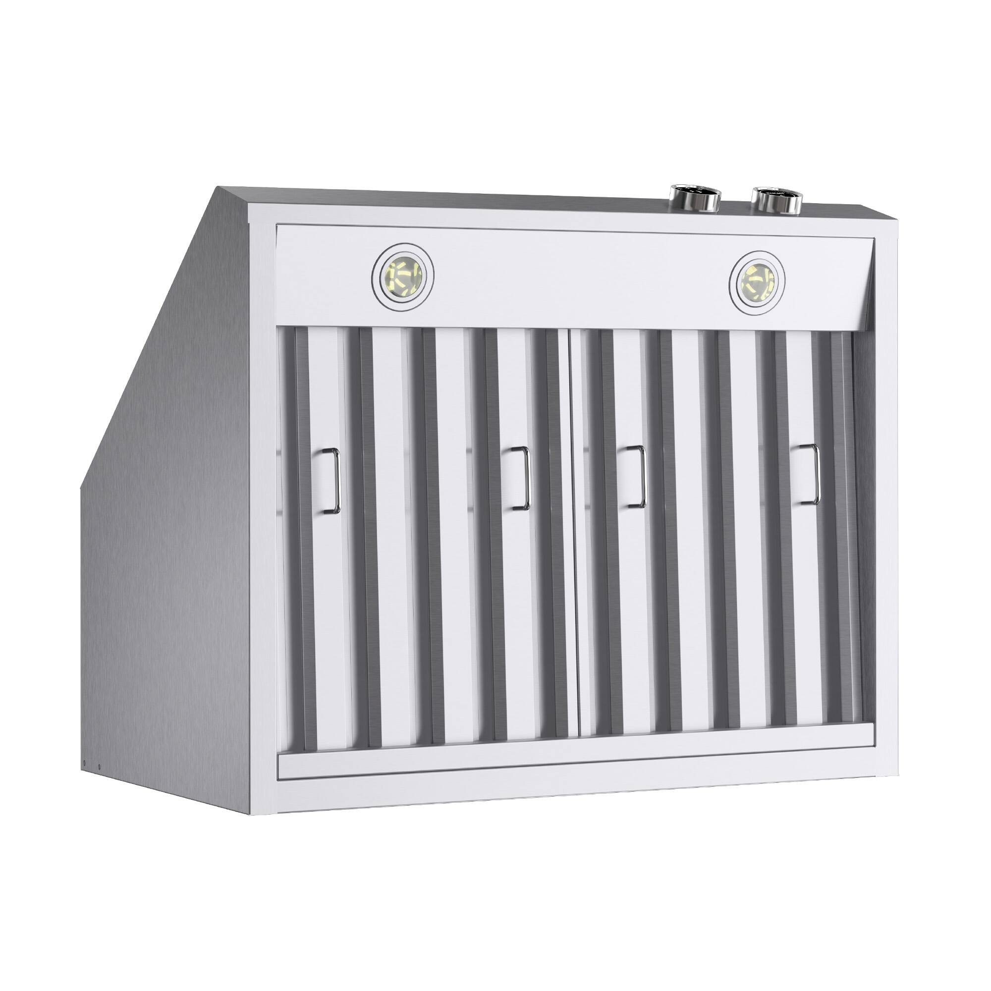 Alt View 9. Kucht - 30 in. 4.2 cu. ft. 4 Burners Dual Fuel Range for Propane Gas in Stainless Steel + Under Cabinet Range Hood - Stainless Steel.