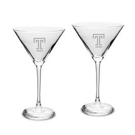 Jardine - Temple Owls Two-Piece Traditional 10oz. Martini Glass Set - Multicolor