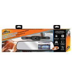 ARMORALL DASH & BACKUP CAM LCD REARVIEW MIRROR
CAMÉRA DE RECUL LCD ESPÉRIO
CAMARA DE RETROVISOR DE TABLERO LCD
Front & Rearview
Vue Avant et Arrière
Vista Frontal y Trasera
4.3" LCD
