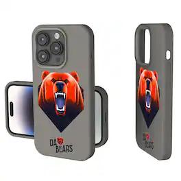 Keyscaper - NFL - Chicago Bears 2024 Illustrated Limited Edition Soft Touch iPhone Case - 15 - Gray