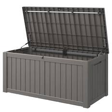 Front. Yardgrace - 150 Gallon Waterproof Deck Box Lockable Patio Storage for Patio Furniture,Garden - Brown.