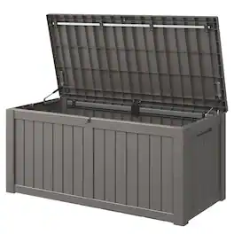 Yardgrace - 150 Gallon Waterproof Deck Box Lockable Patio Storage for Patio Furniture,Garden - Brown
