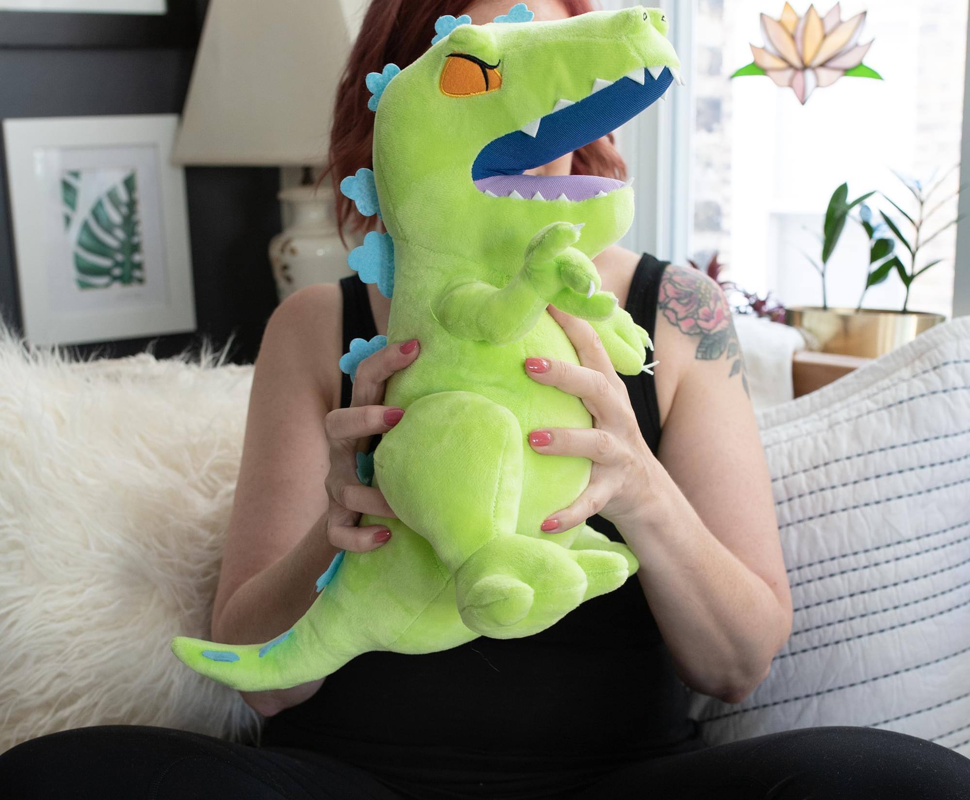 Alt View 3. Golden Bell Studios - Nickelodeon Rugrats 15-Inch Character Plush Toy | Reptar - Green.