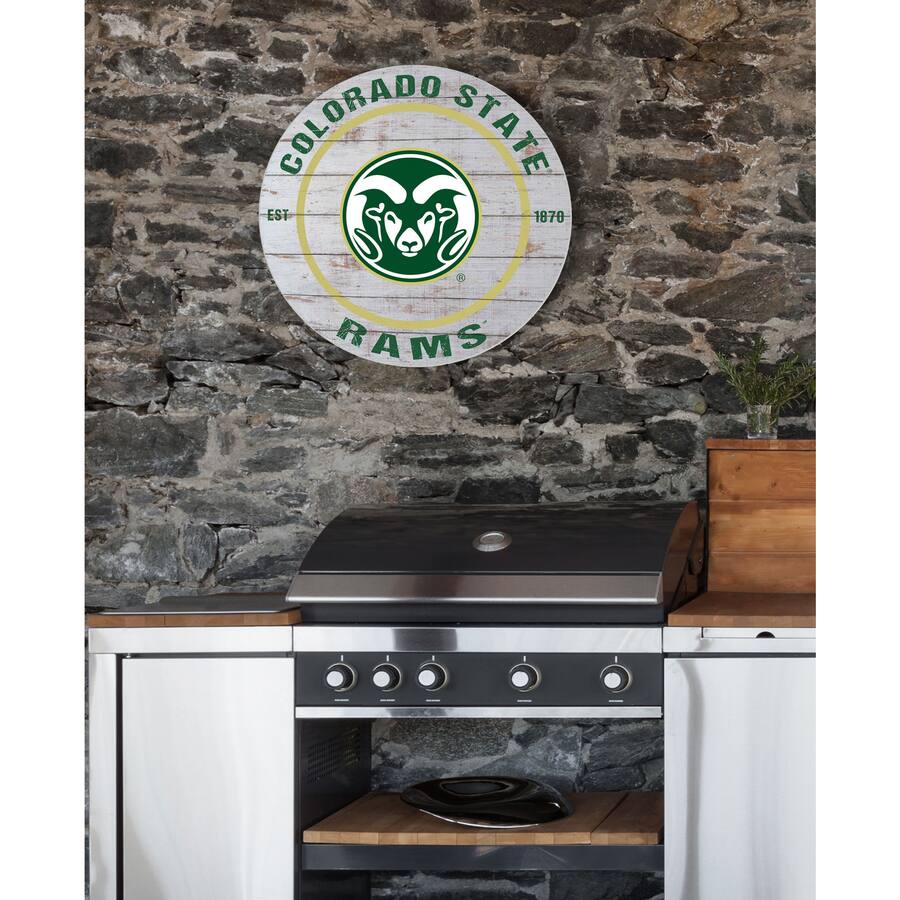 Jardine Colorado State Rams 20'' x 20'' Indoor/Outdoor Weathered Circle ...