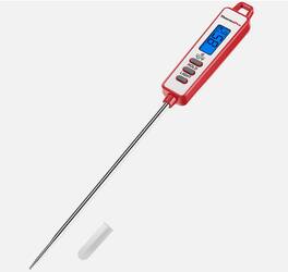 ThermoPro - TP01AW Digital Meat Thermometer 5.3" Long Probe Cooking Candle Frying - Red