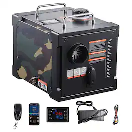 VEVOR - Diesel Heater, 8KW, DC 12V/24V, All in One Portable Diesel Air Heater with Bluetooth APP Control, Remote Control - Camouflage