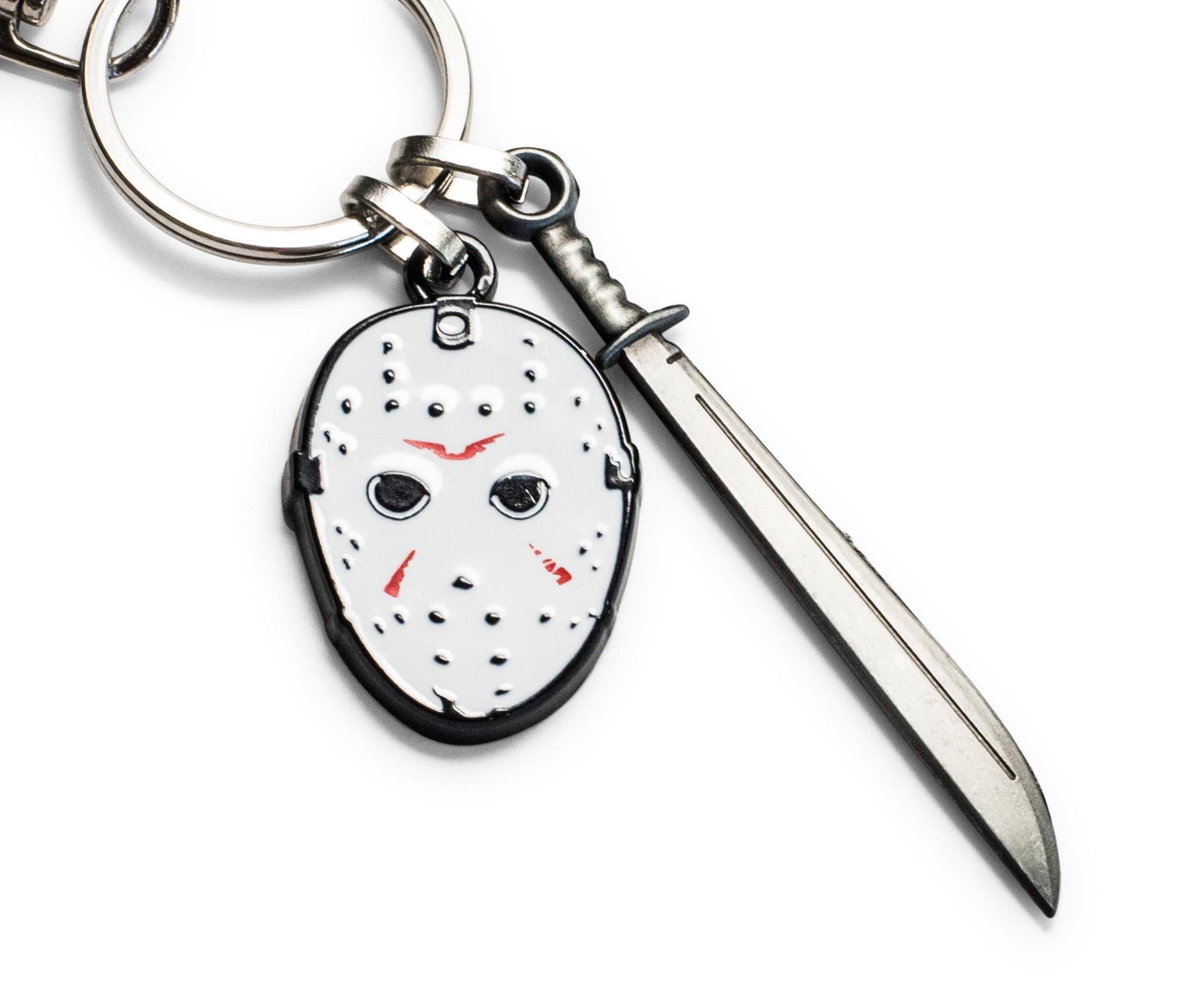 Alt View 10. SalesOne LLC - Friday The 13th Mask & Machete Sword Heavy Duty Metal Car & Backpack Keychain - Silver.