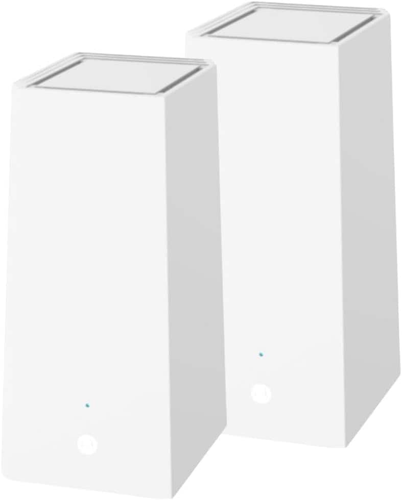 Motorola - MQ20 WiFi 6E Router with Easy Mesh, Tri-Band 8.4 Gbps Speed, 3000 sq. ft Coverage, Dual Pack - White