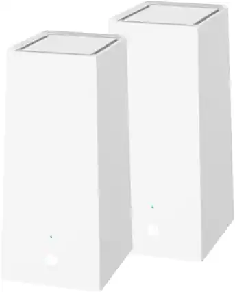 Front. Motorola - MQ20 WiFi 6E Router with Easy Mesh, Tri-Band 8.4 Gbps Speed, 3000 sq. ft Coverage, White, Dual Pack - White.