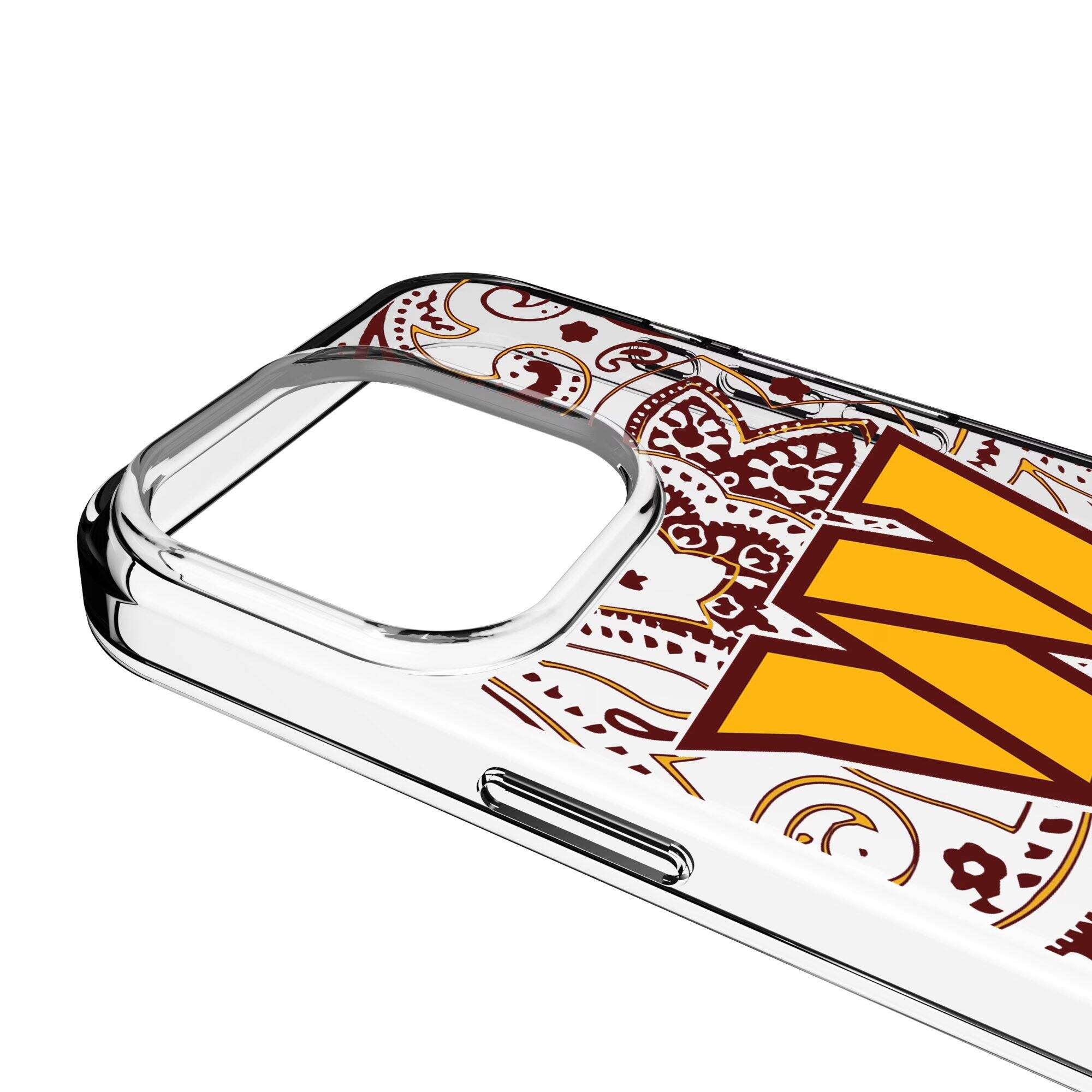 Alt View 2. Keyscaper - Washington Commanders iPhone Clear Paisley Design Case - 15 - Multicolor.
