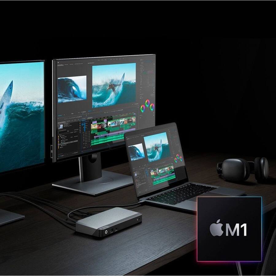 Alt View 5. Alogic - Alogic Universal Dock Dual Display Screen 4K docking station with 65W power delivery PD DP Alt Mode USB-C and USB-A.