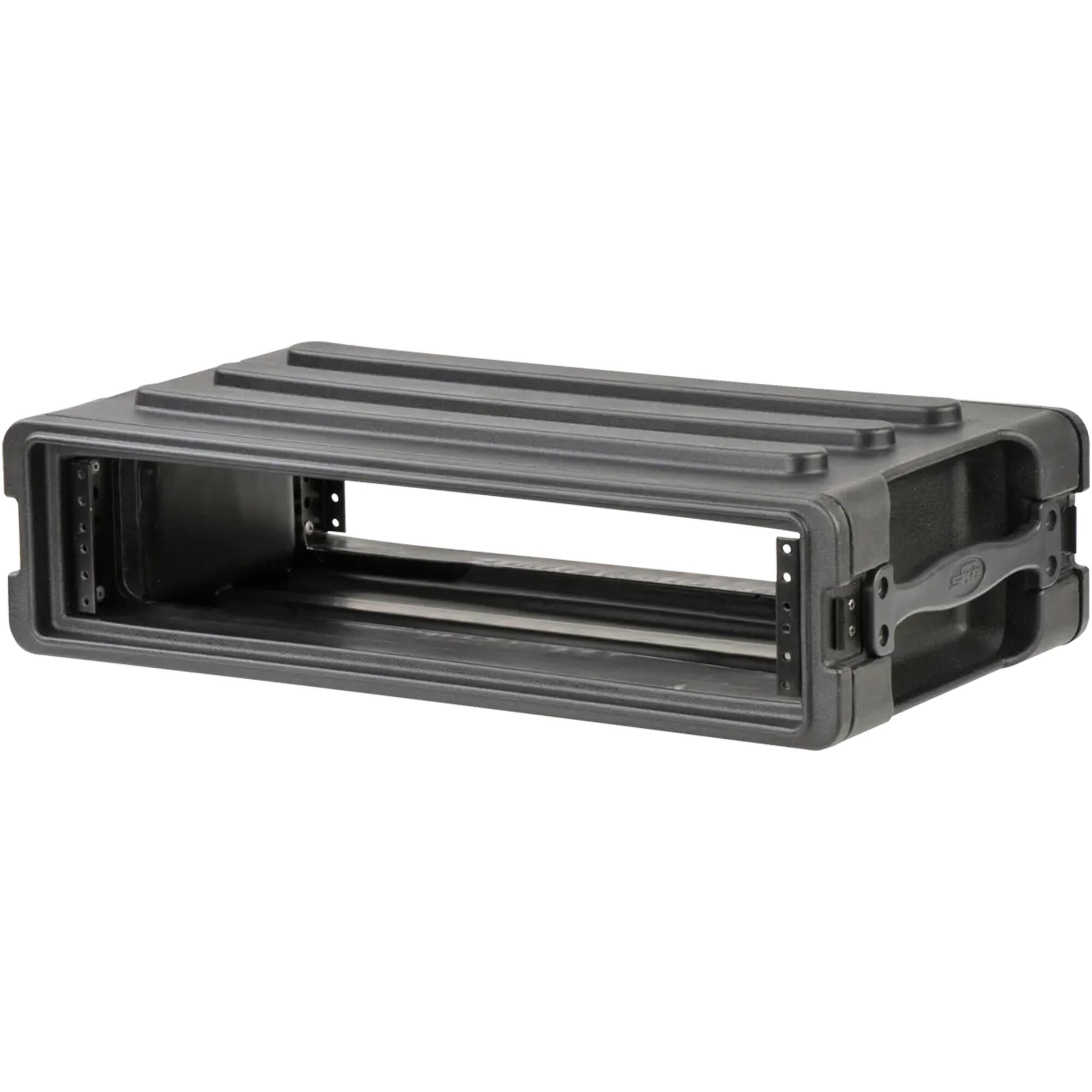 Alt View 4. SKB - SKB 2U Shallow Roto Rack Case Gear Protector, Stackable, Waterproof, Black - Black.