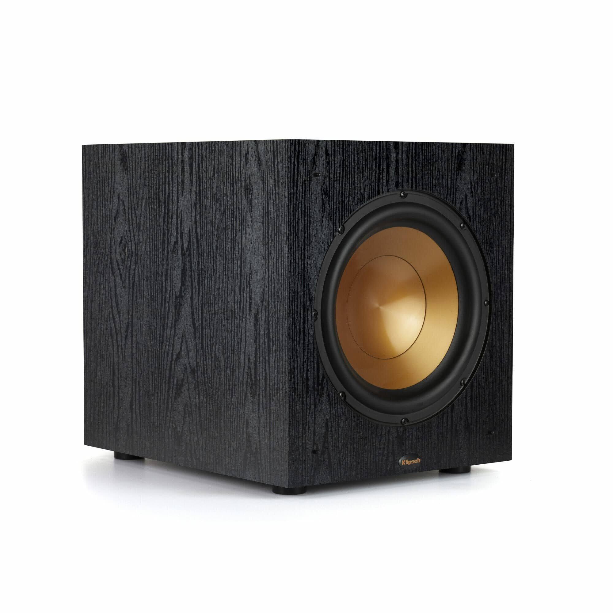 Left. Klipsch - Klipsch SUB-100-BLACK Synergy Black Label Subwoofer Speaker with 3 Year Amber Protection Plan (2018) - Black.