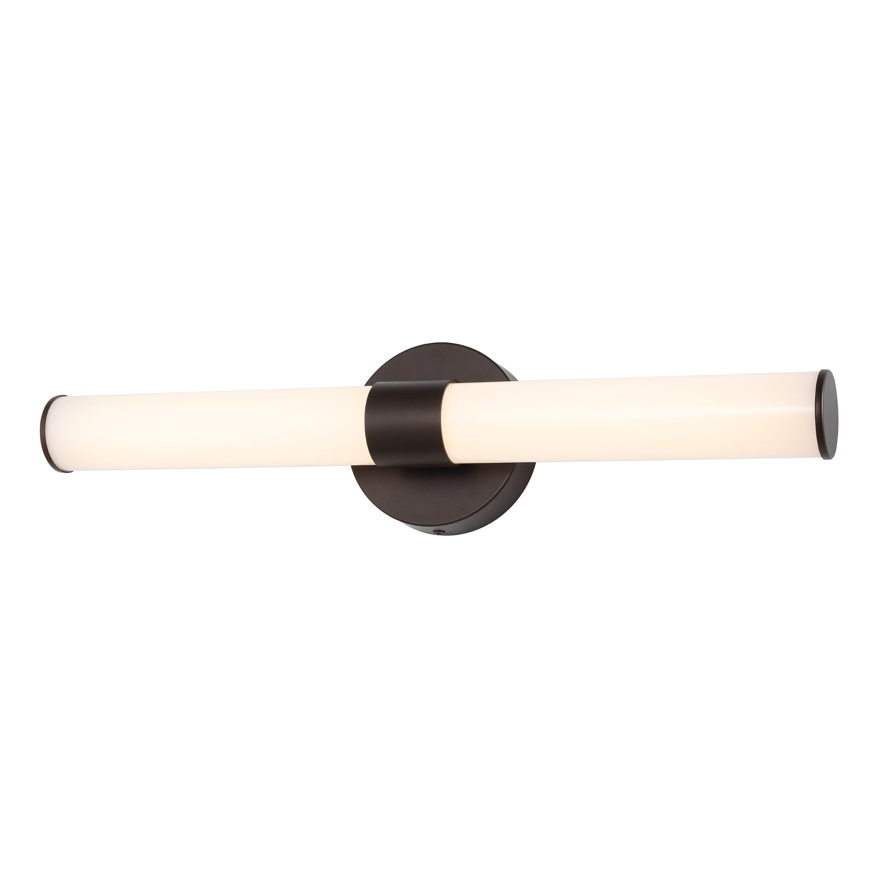 "Jonathan Y - Brooks 20.13"" 1-Light Industrial Mid-Century Iron Integrated LED Vanity Light, Oil Rubbed Bronze - Oil Rubbed Bronze/White" price history on PriceWatchPro