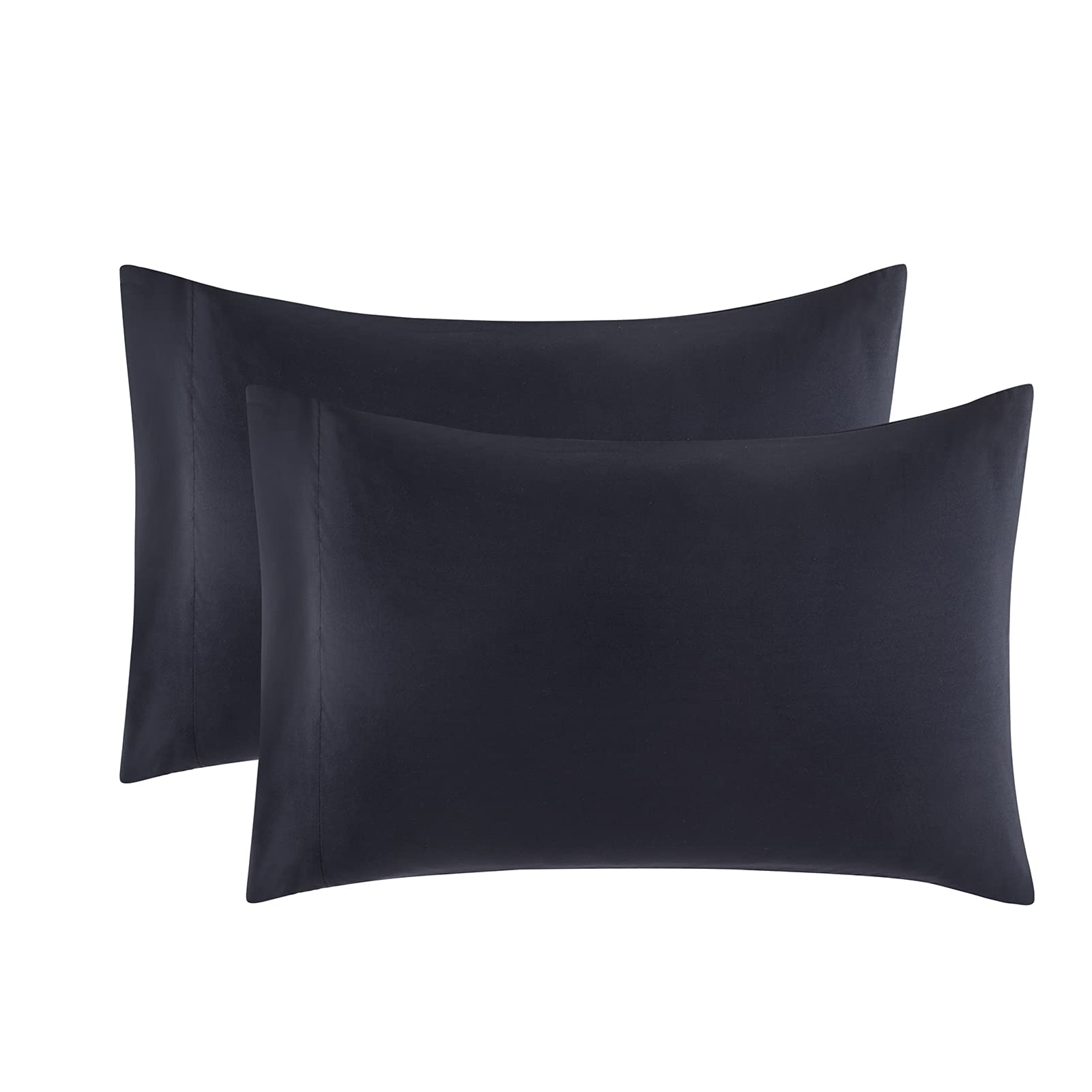 Alt View 6. Paradigms Interiors - Gray Plaid Pattern Bed In A Bag 8 Piece Bedding Comforter Sets 1 2 Pillow Shams Flat Sheet Fitted Skirt Pil... - Black-Full/Queen.