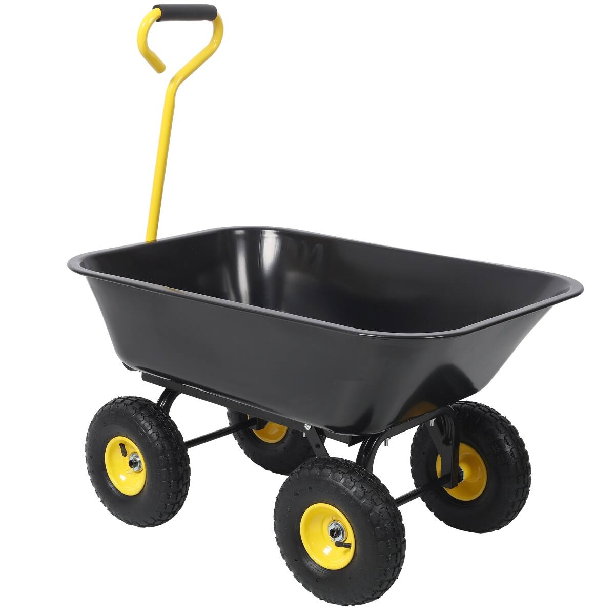 Alt View 4. Loheer - Loheer Metal Dumping Cart 600lb Garden Cart Utility Yard Cart Black.