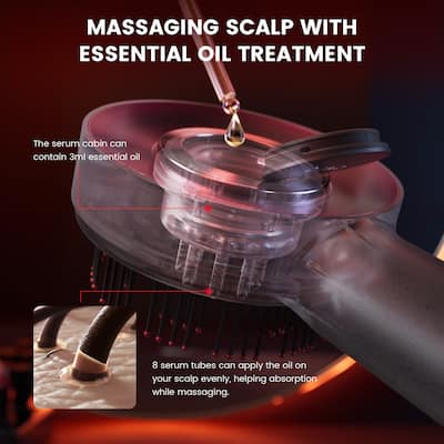 BREO 3 in 1 Electric Scalp Massager with Light Therapy, Portable BREO 3 in 1 Electric Scalp Massager with Light Therapy, Portable