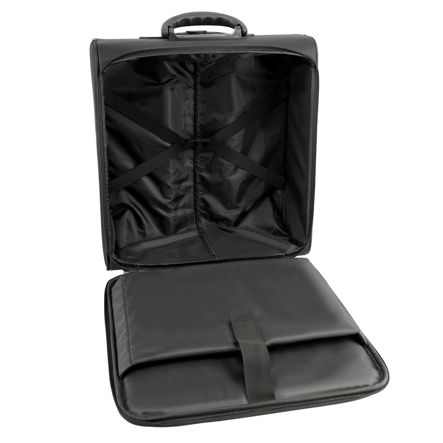 Alt View 1. Urban Factory - Up to 16" DAILEE Foam-Reinforced 2-Wheel 48H Trolley with Laptop and Clothing Compartments, Water Repellent - Black.