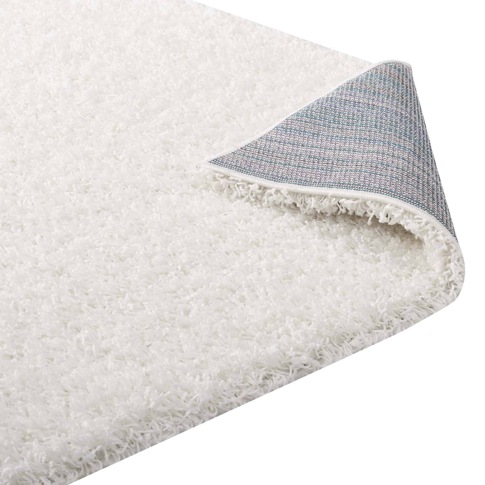 Alt View 3. Modway - Enyssa Solid Shag Area Rug - Ivory White.