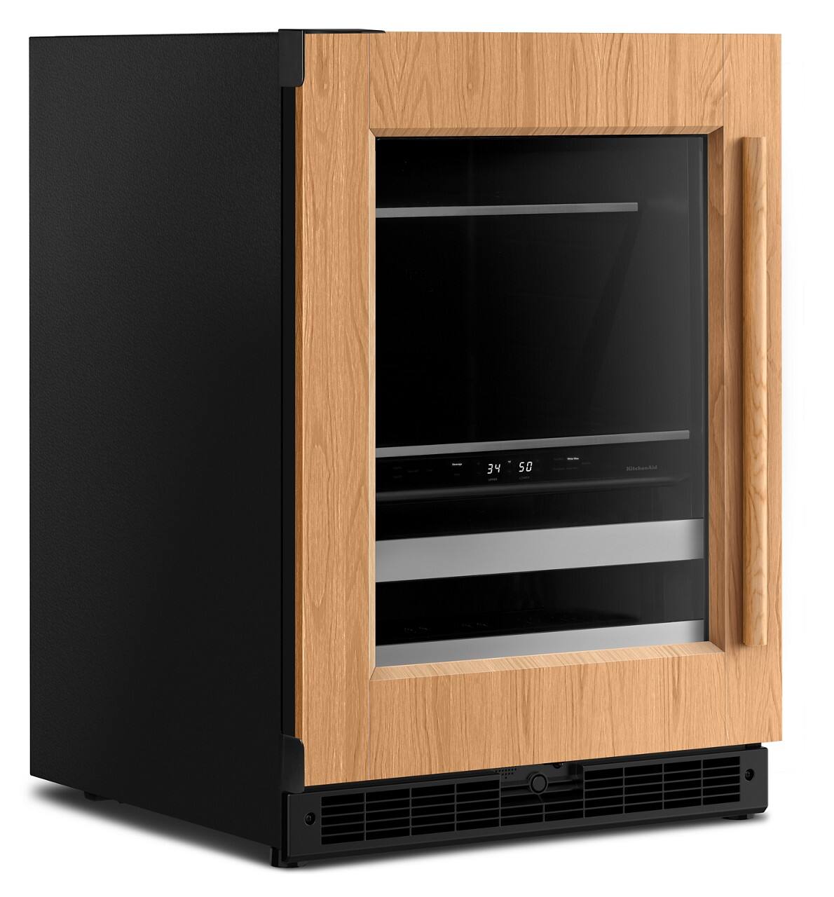 Angle. KitchenAid - 24" Panel-Ready Beverage Center - Panel Ready.