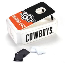 Indigo Falls - Oklahoma State Cowboys 40-Can Cornhole Cooler - White