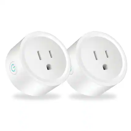 Front. Osprey - Smart Plug, Wi-Fi Outlet Socket Compatible with Alexa and Google Home, 16A (2 pcs) - White.