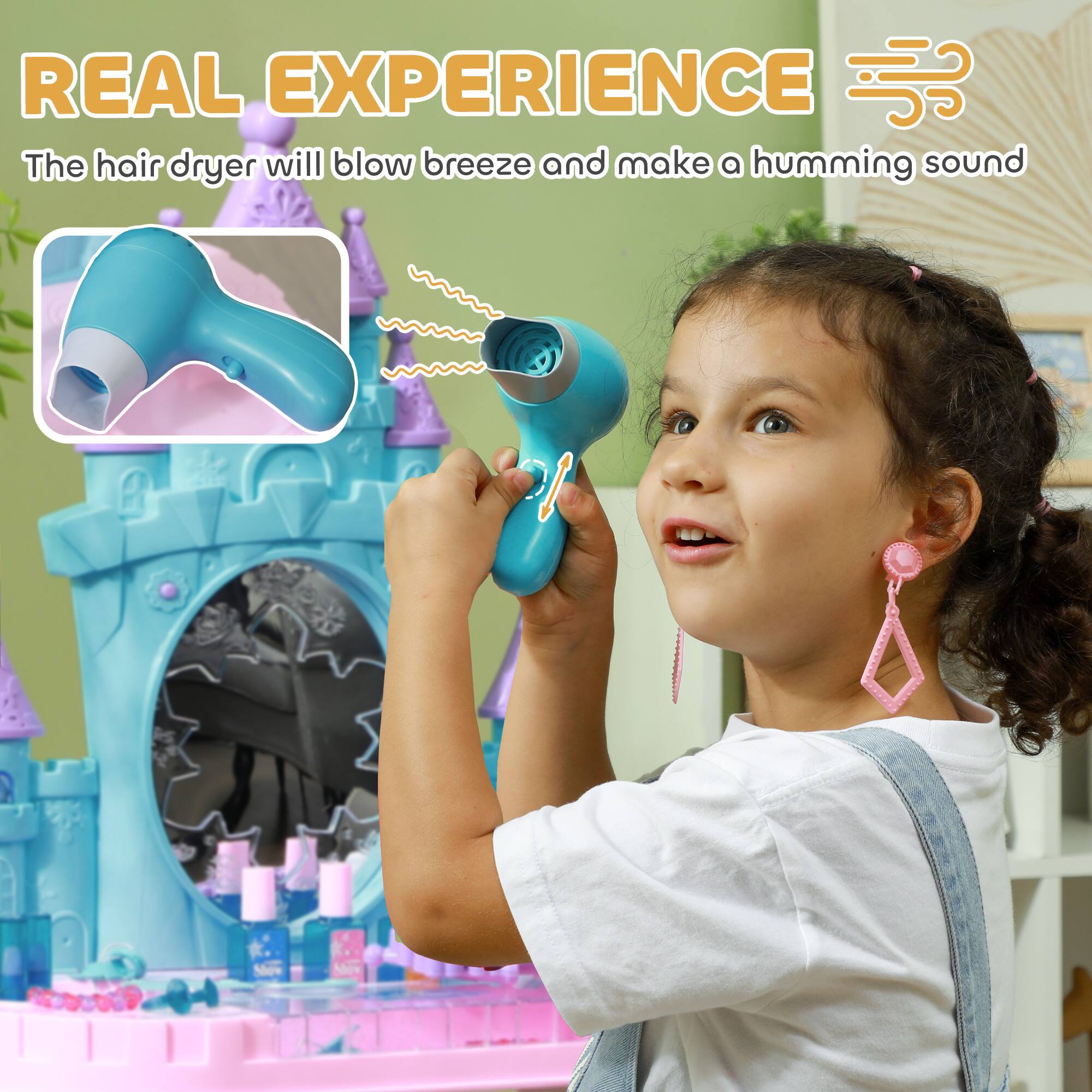 REAL EXPERIENCE  
The hair dryer will blow breeze and make a humming sound