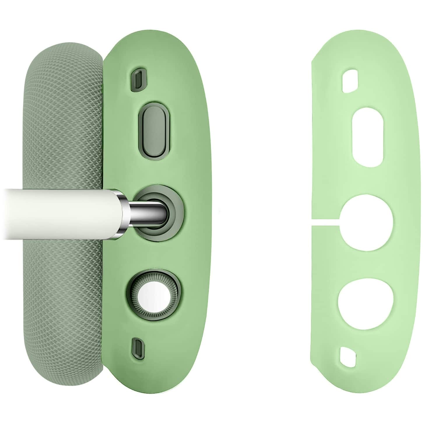 Alt View 14. SaharaCase - Silicone Combo Kit Case for Apple AirPods Max Headphones - Green.