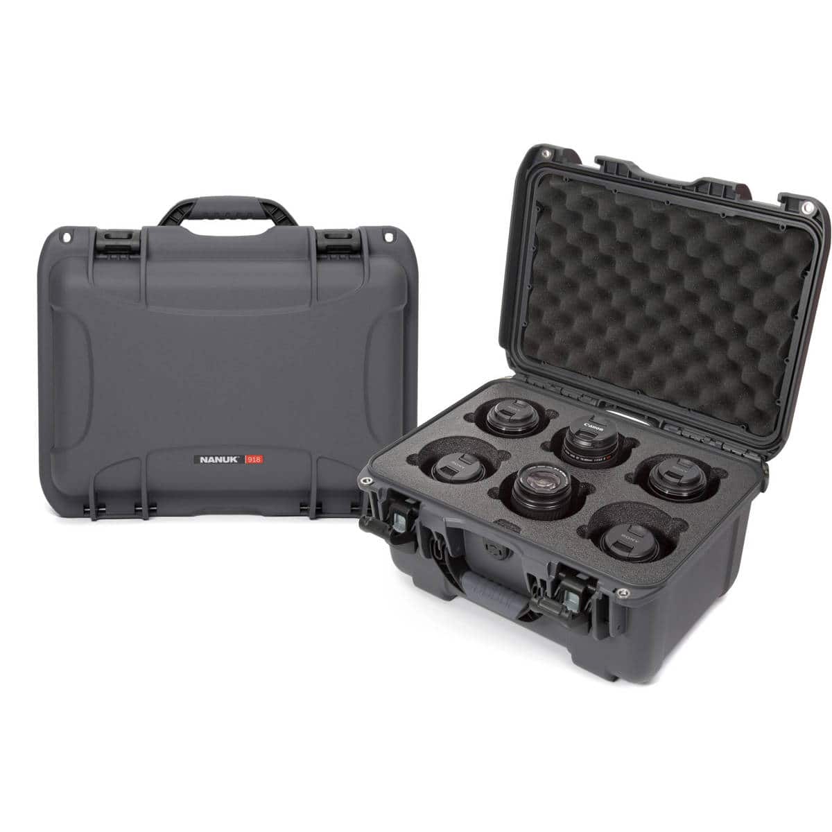 NANUK - Medium Series 918 Lightweight NK-7 Resin Waterproof Protective Case with Foam Insert for 6 Camera Lens, Graphite price history on PriceWatchPro