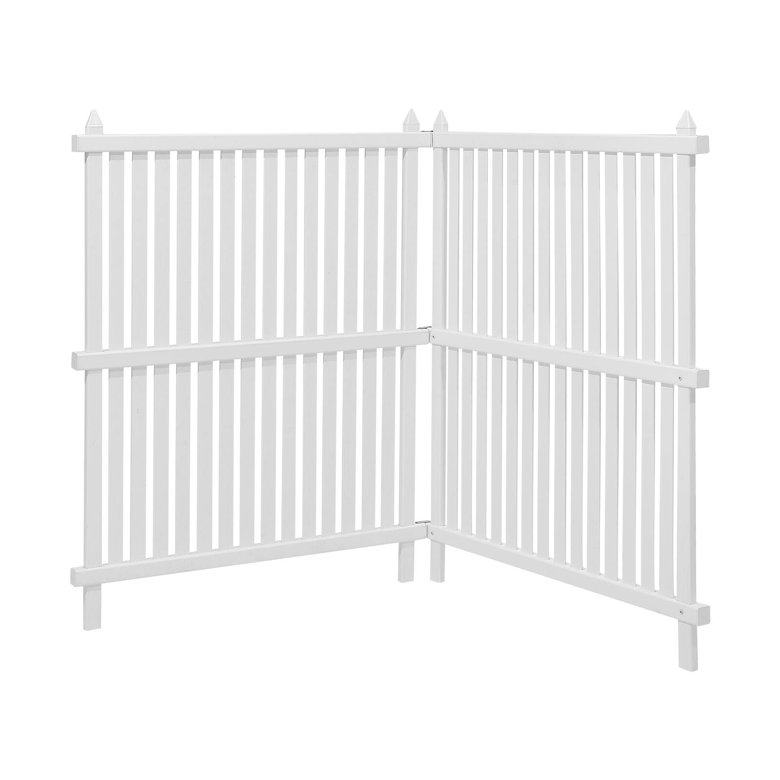 Alt View 5. VEVOR - 2 Panels Outdoor Privacy Screen, 36 x 45 in Air Conditioner Fence with 19.7 in Ground Stakes, Pool Equipment Enclosure - White.