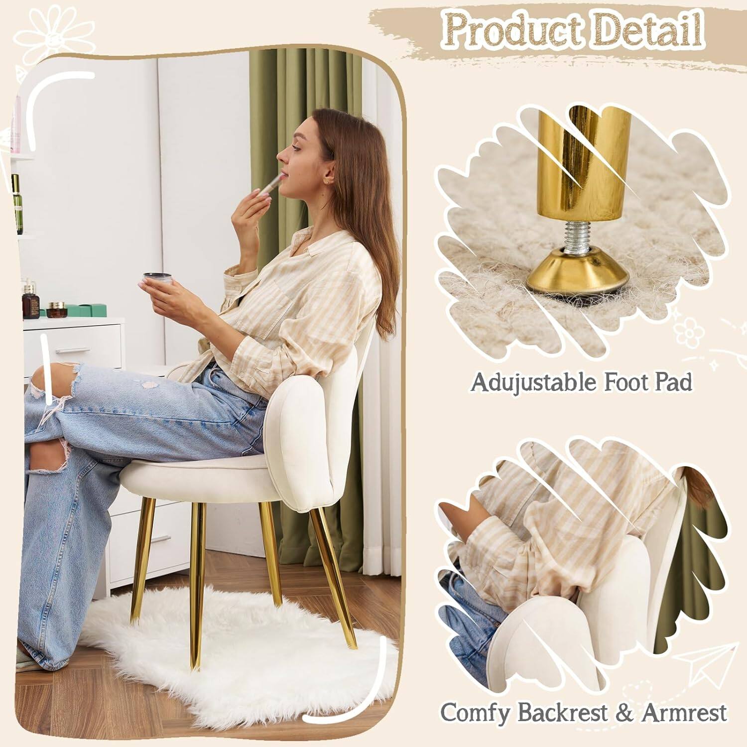 Product Detail  
Adjustable Foot Pad  
Comfy Backrest & Armrest