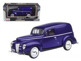 1940 Ford Sedan Delivery Metallic 1/24 Diecast Model Car by Motormax - Purple