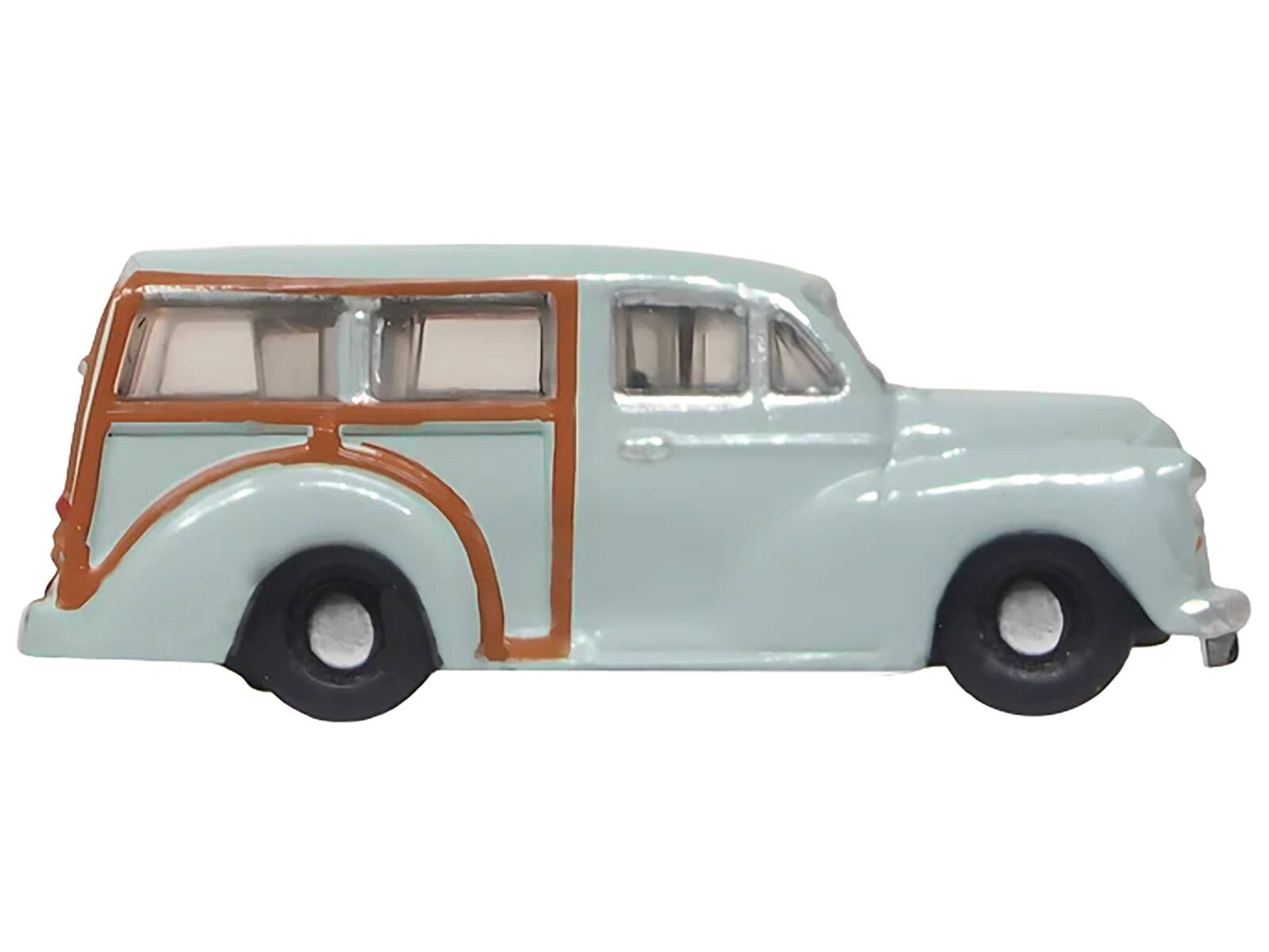 Left. Oxford Diecast - Morris Minor Traveller Smoke Gray 1/148 (N) Scale Diecast Model Car by Oxford Diecast - Smoke Gray.