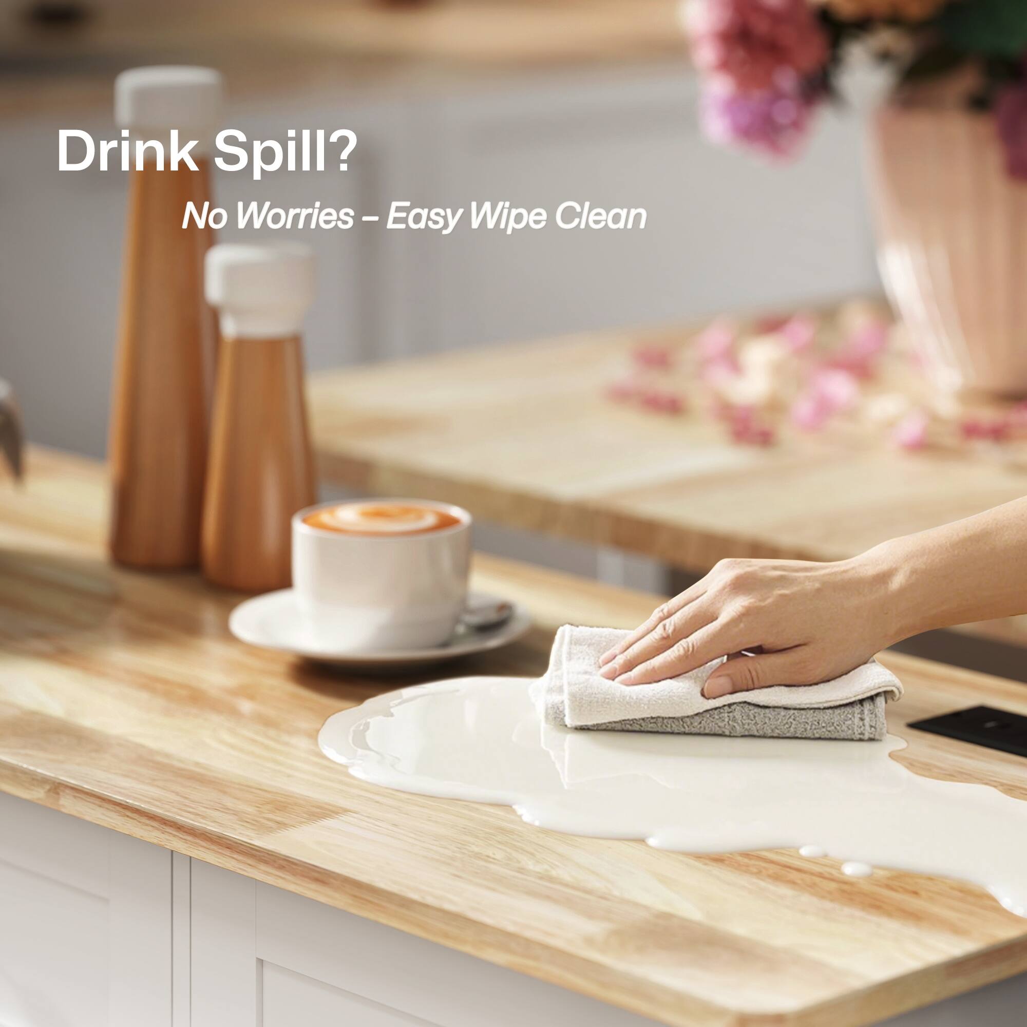 Drink Spill? No Worries - Easy Wipe Clean