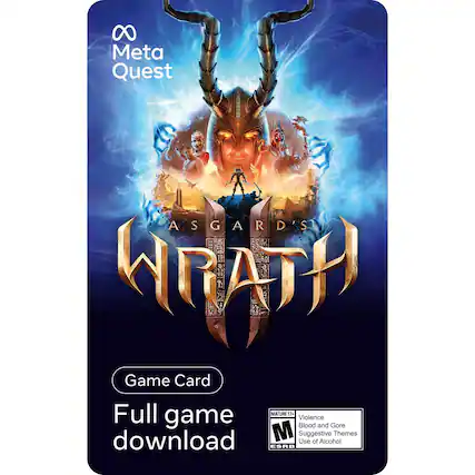 Meta Quest
Asgard's Wrath
Game Card
Full game download
MATURE 17+
Violence
Blood and Gore
Suggestive Themes
Use of Alcohol
ESRB - M (Mature 17+)